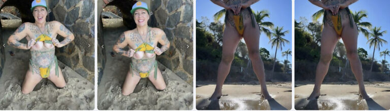 Danielle Colby Posing Naked On The Beach